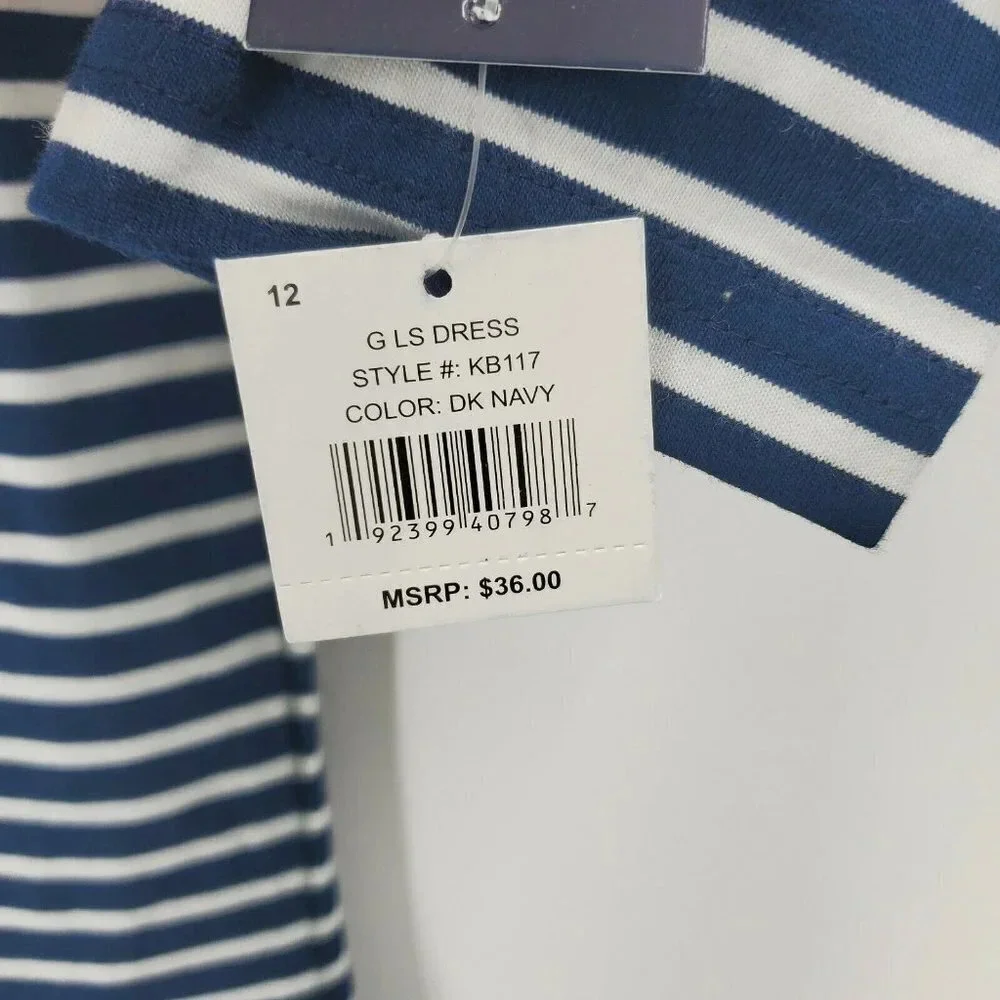 Kid's Club for Kidbox Girl's Navy Striped‎ Dress